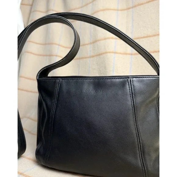 Vintage Coach Lexington 4186 Black Leather Zip Crossbody Shoulder
